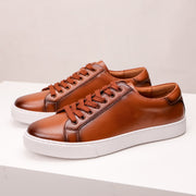 Business Casual Leather Shoes Men's Leather Soft Bottom Skateboard Shoes