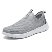Men's Summer Breathable Mesh Surface Shoes Round Toe Slip-on