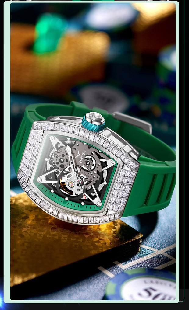 ONOLA 3838F Automatic Mechanical Wristwatch Skeleton