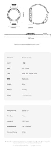 AWEI AMOLED Smartwatch H52